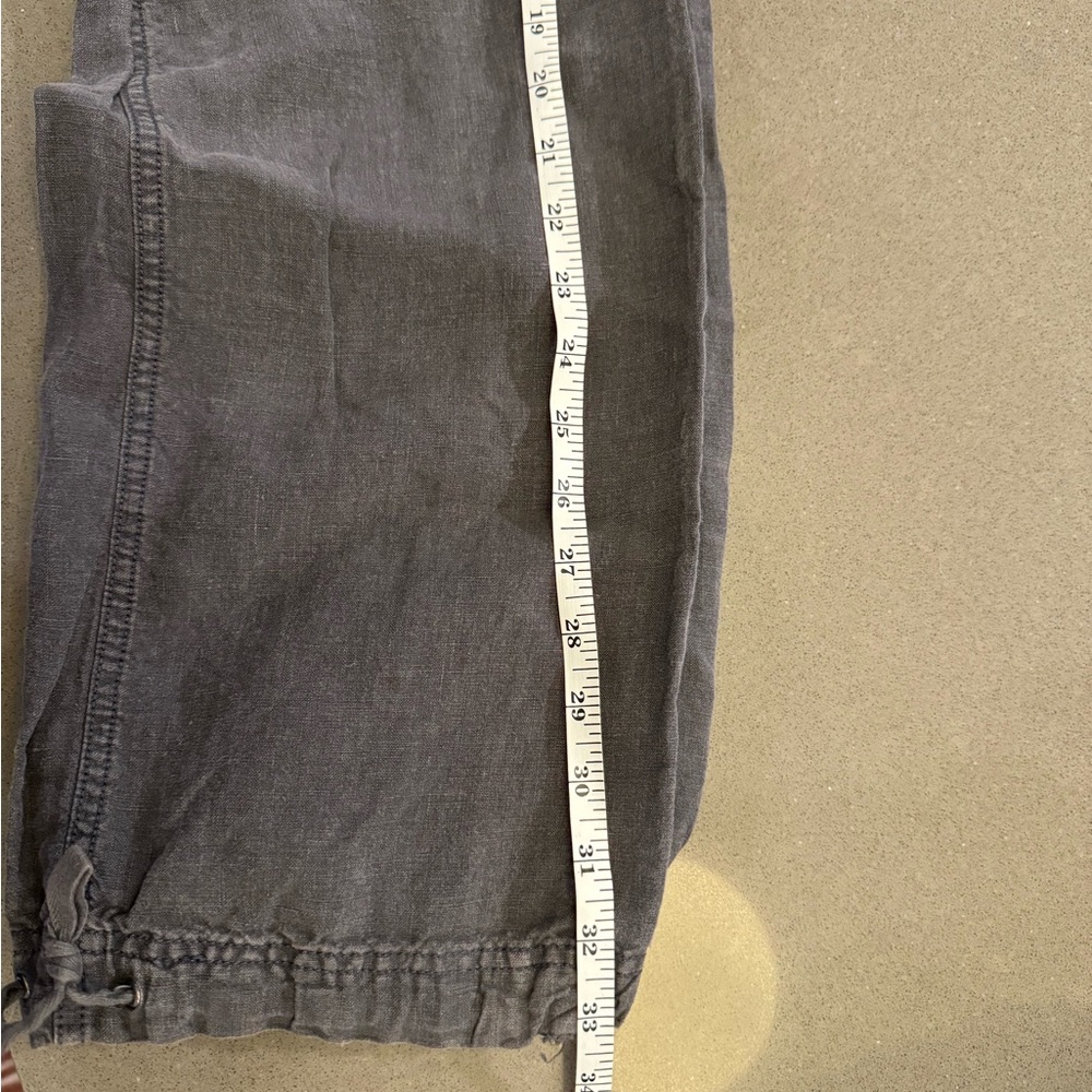 Athleta linen grey cargo pants